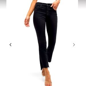 Mother the Insider Crop Step Fray